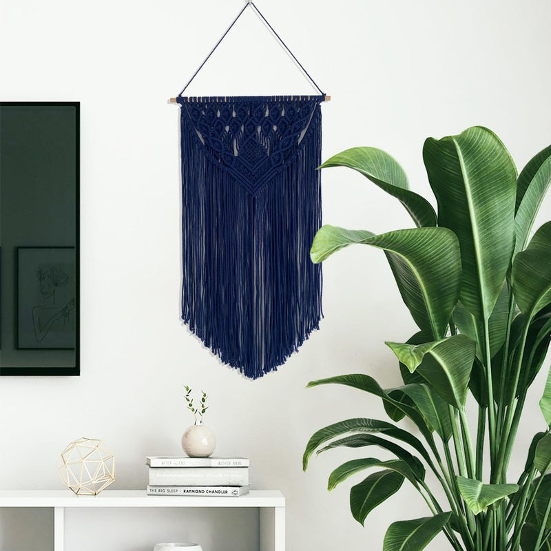 Winterdemoon Macrame Wall Hanging Boho Woven Tapestry Home Decor - Image 1